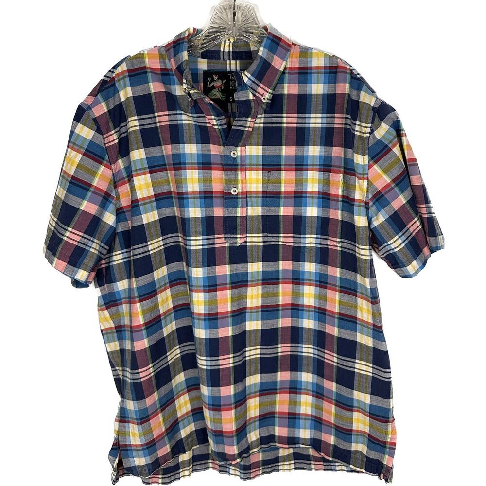 Chubbies The Nutter shirt short sleeve plaid half buttopullover L